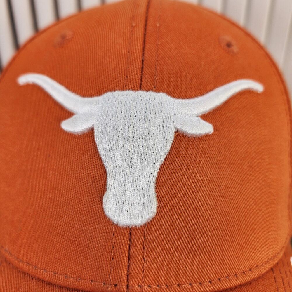 Texas Longhorns Strapback Hat Cap Burnt Orange Longhorn Headwear College Hook Em - Picture 3 of 10